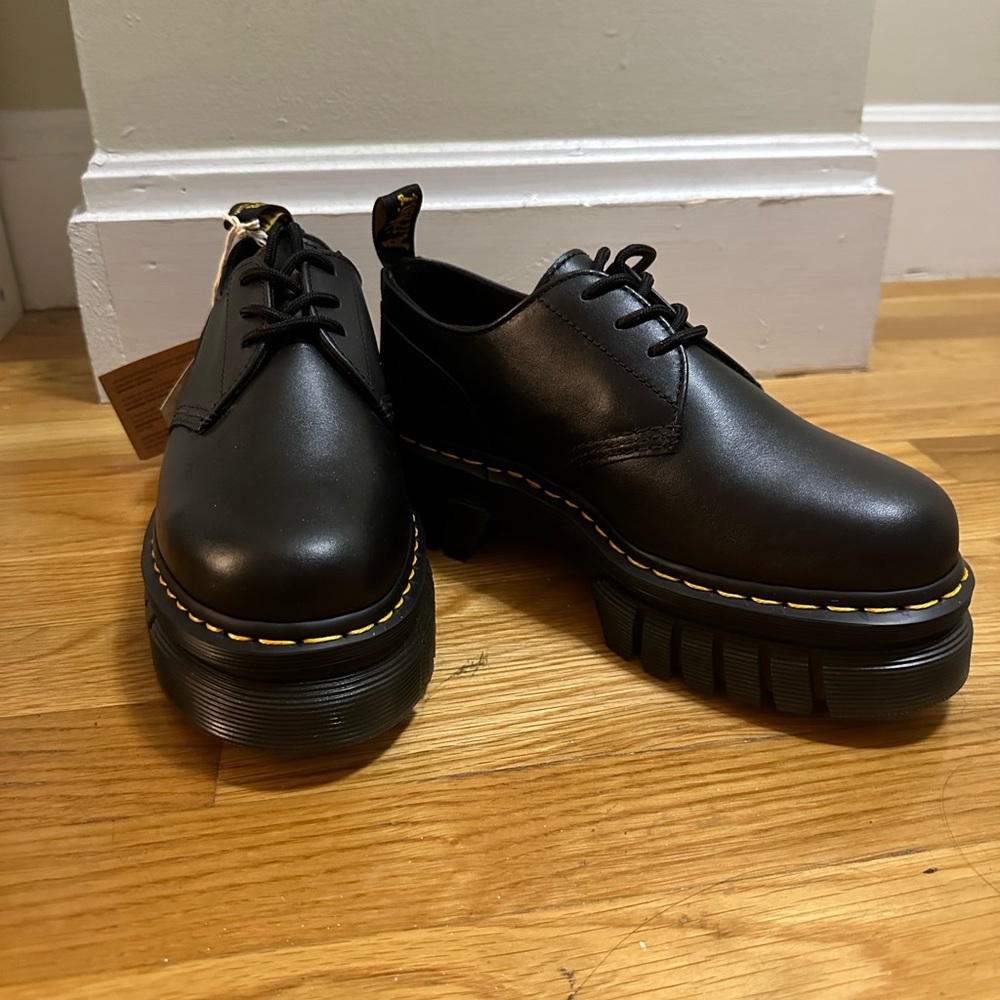 Dr. Martens Audrick Nappa Leather Platform Shoes